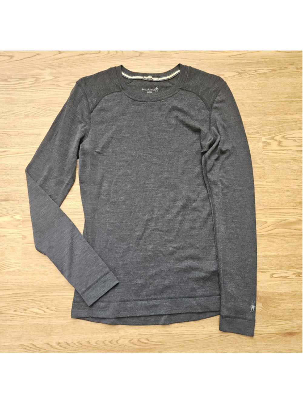 Smartwool Merino Wool Gray Long Sleeve Sweater Womens Large Outdoor Layering